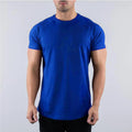 Men's Summer Skinny Casual T-Shirt Short Sleeve Tee Male Gym Fitness Sport Cotton Tops Man Running Workouts Sweatshirt Clothing - lily supply