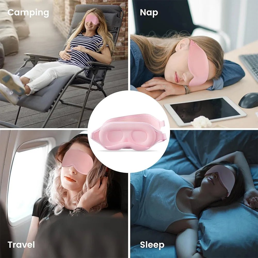 3D - shaped men's and women's sleep eye masks provide perfect light - blocking, are soft and comfortable, suitable for travel A - DH - lily supply