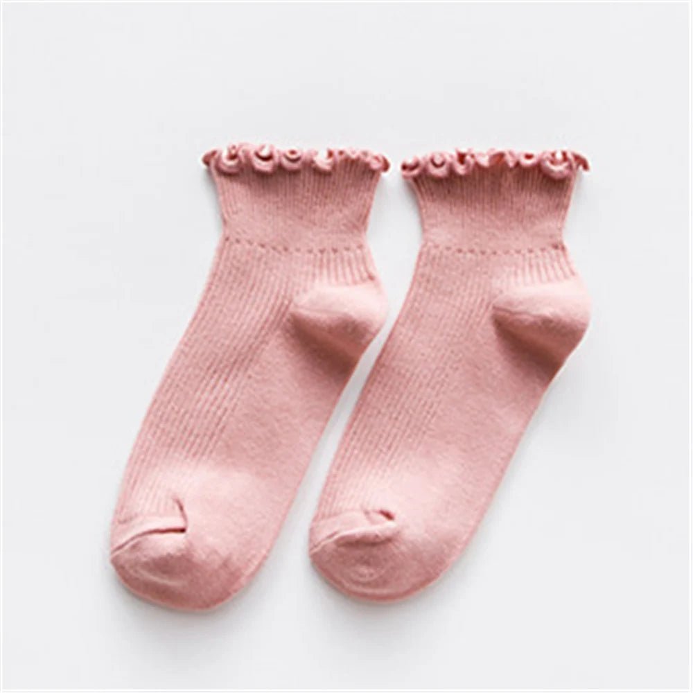 Fashion Lace Ruffles Soft Cotton Women Socks - lily supply