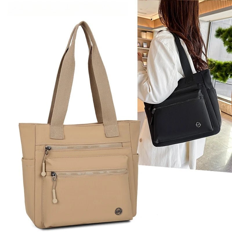 Women's Waterproof Canvas Eco Shoulder Tote Bag - Work School Travel Shopping - lily supply