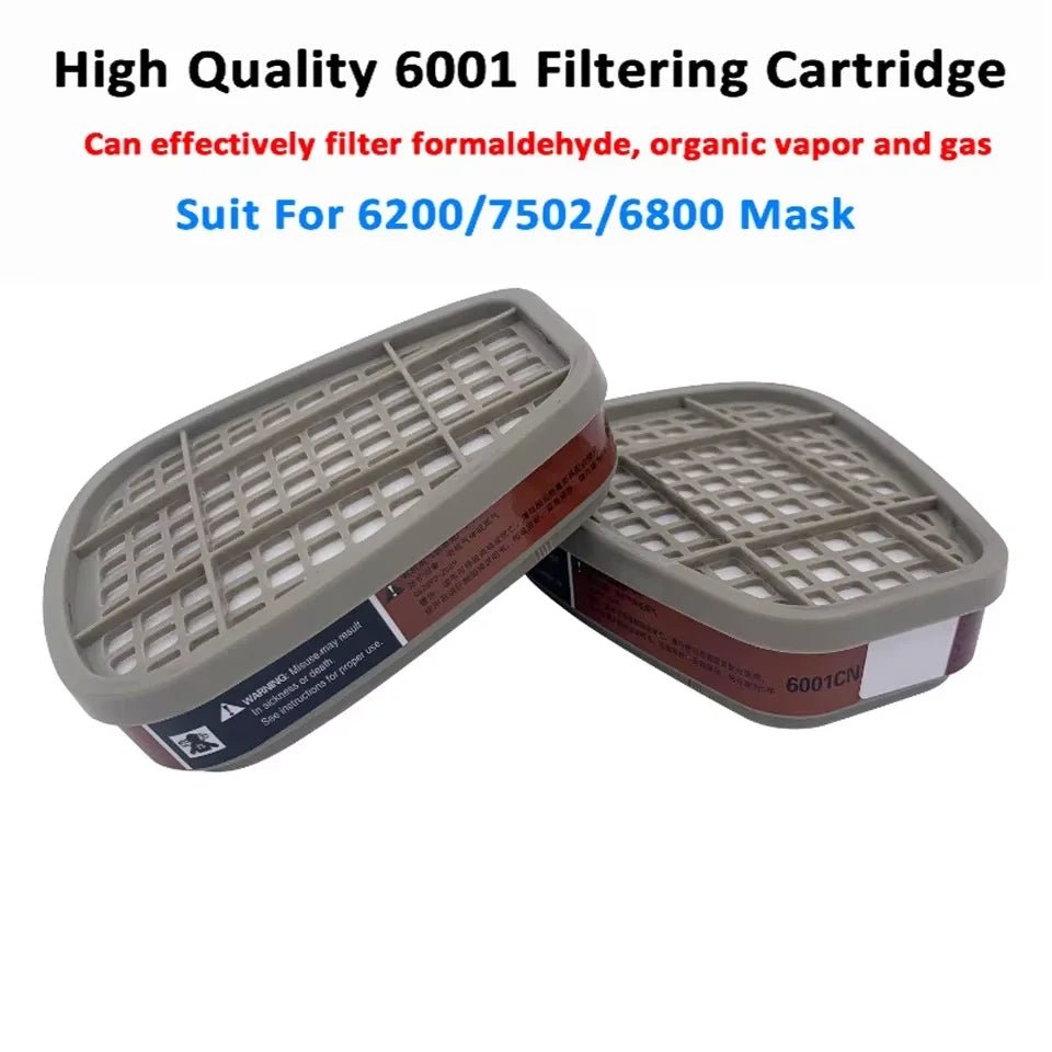 6001/6002/6004 Cartridge Box 5N11 Cotton Filters Sets For 3m 6200/7502/6800 Dust Gas Mask Respirator Chemical Painting Spraying - lily supply