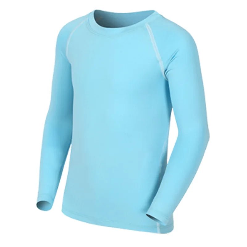 Kids Children Boy Girl Running Long T Shirt Fitness Sport Basketball Football Gym Sportswear Soccer Hiking Undershirt jerseys 6 - lily supply