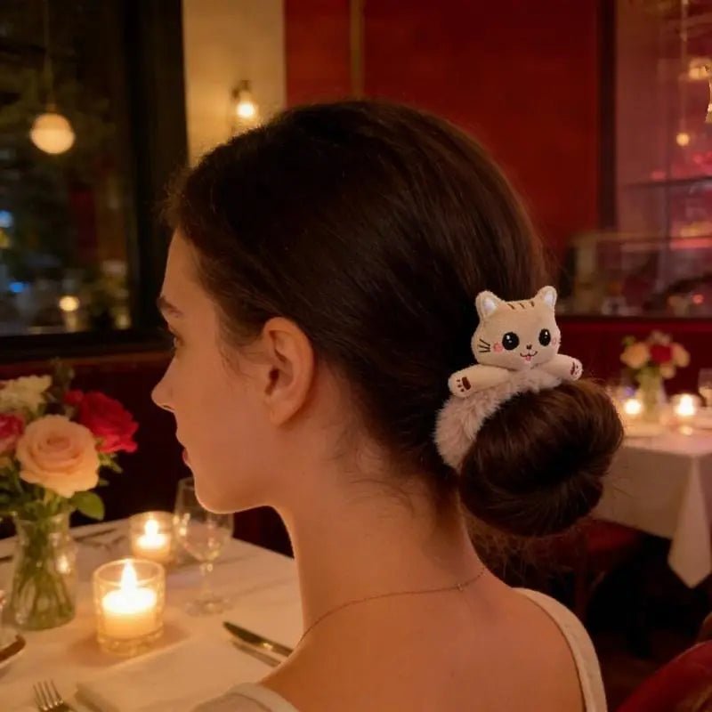 Cute Frog & Bunny Plush Scrunchie - Funny Animal Hair Ties - lily supply