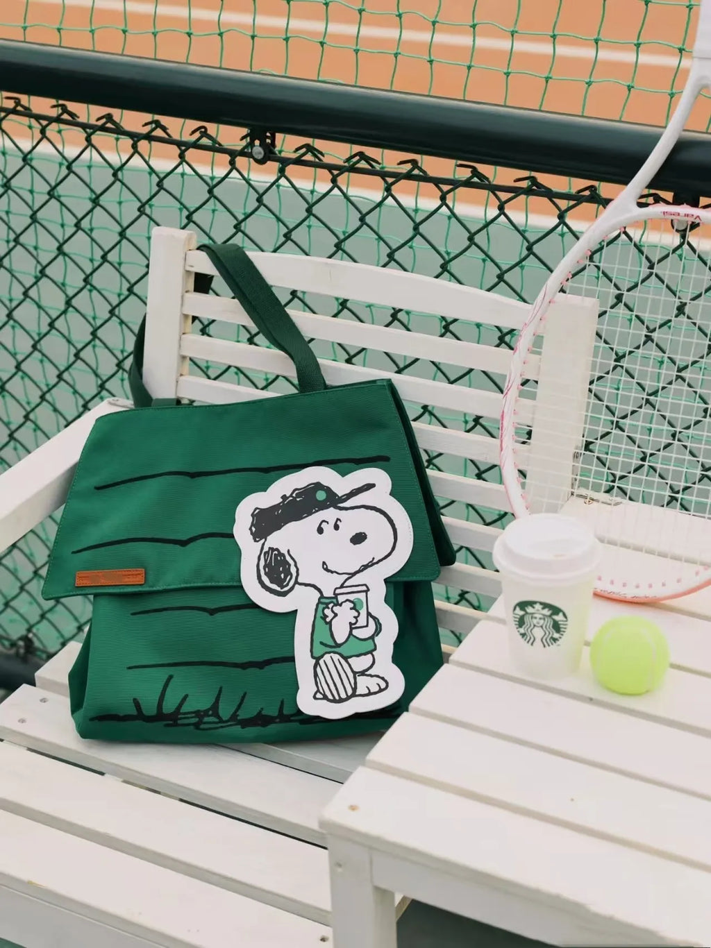Snoopy Canvas Tote Shoulder Bag - Large Capacity Casual Girls Travel Bag