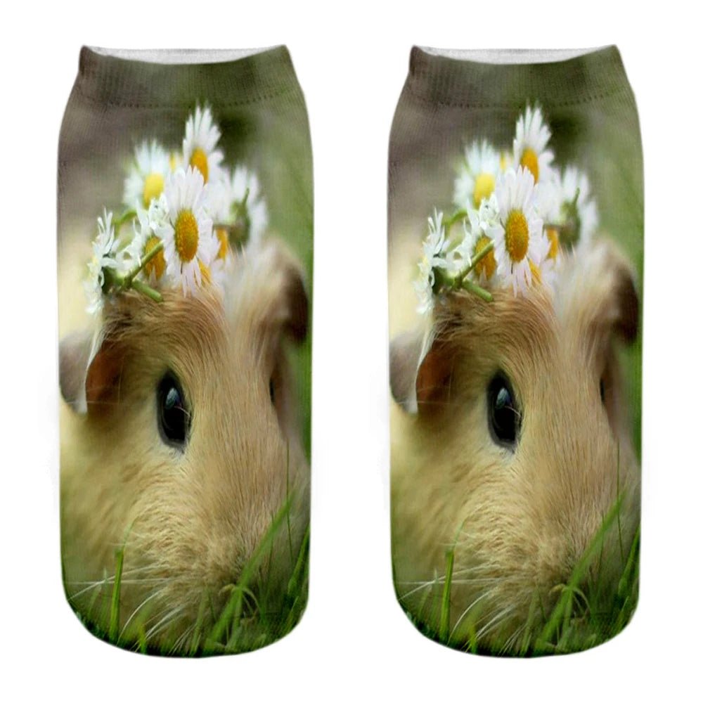 Women's 3D Animal Print Kawaii Funny Socks – Novelty Casual Socks - lily supply