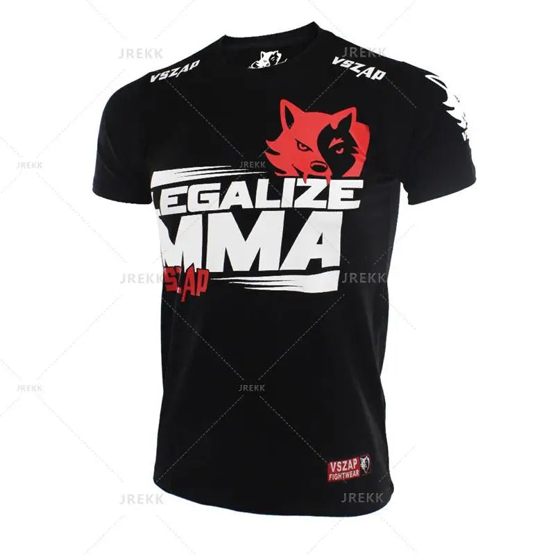 Muay Thai Boxing Sports T-Shirt - Running Fitness Outdoor Wrestling Tracksuit