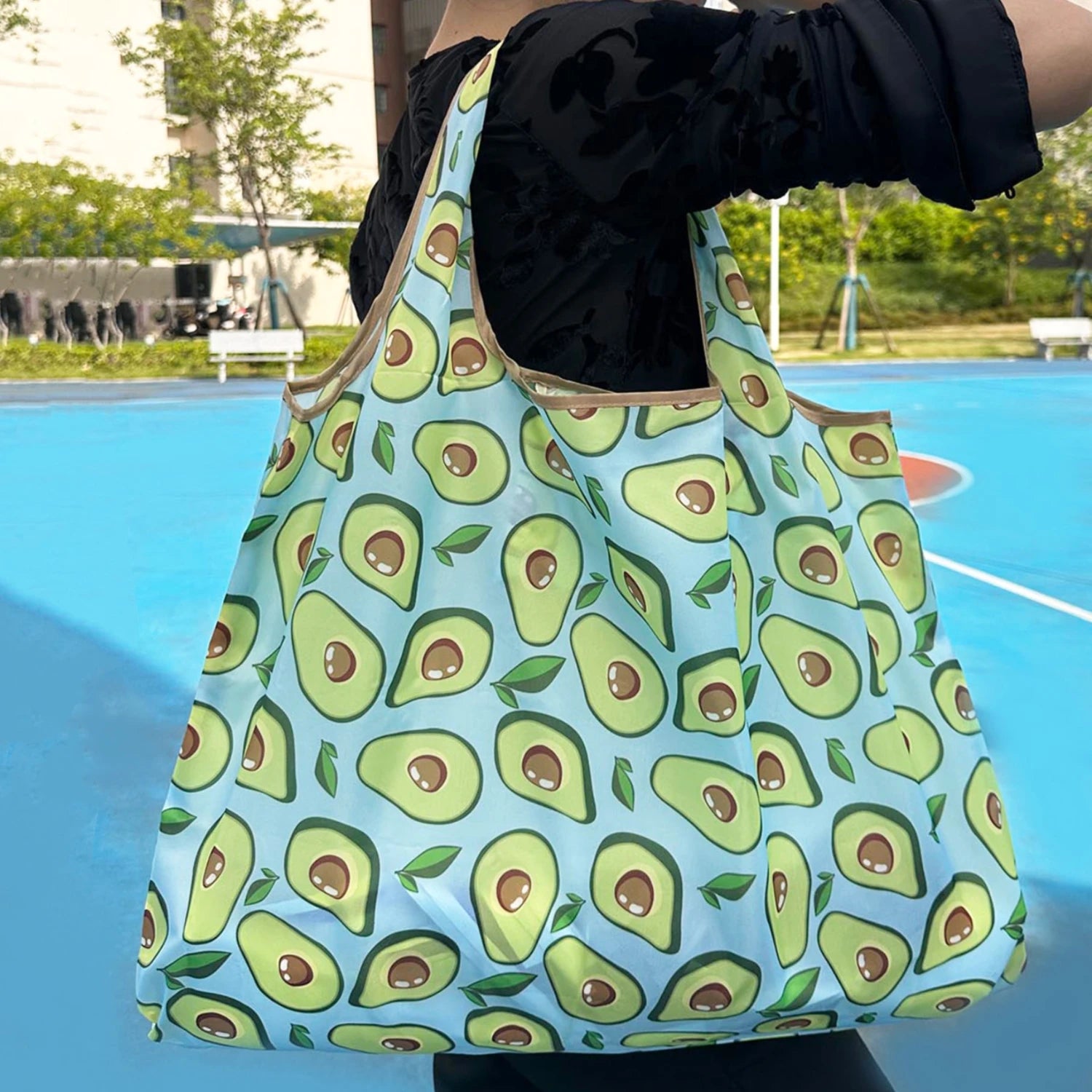 Lightweight Foldable Tote Bag - Printed Pattern Shopping Bag