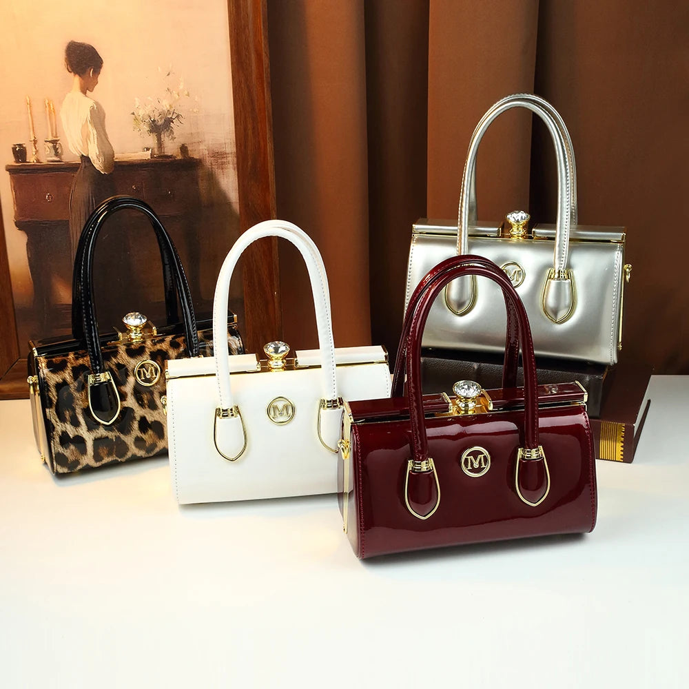 Handbag women 2026 new light luxury diamond studded lock crossbody bag retro pillow bag