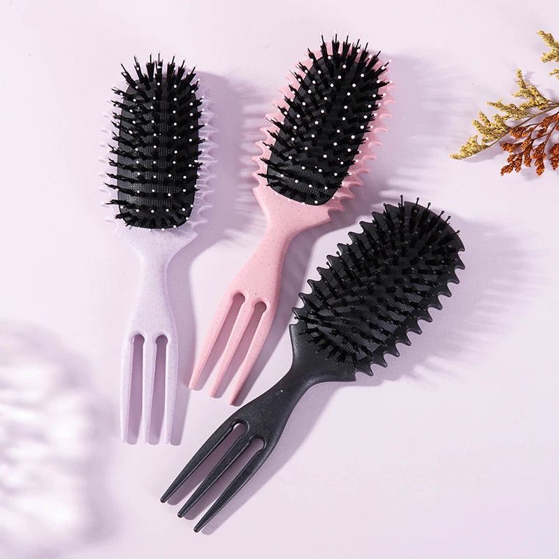 Candy Curly Hair Styling Brush - Nylon Bristle Detangling Comb - lily supply