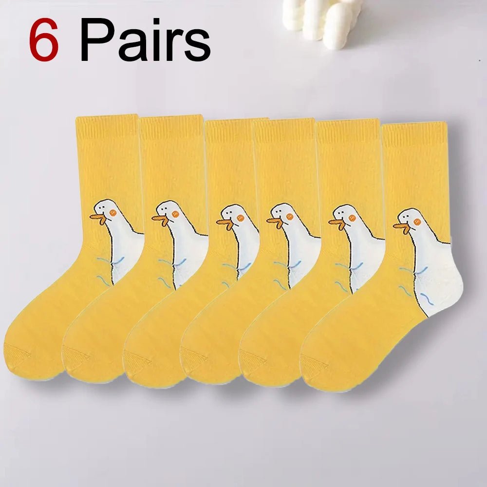 Women's Cartoon Funny Goose Socks – Breathable Soft Casual Socks - lily supply