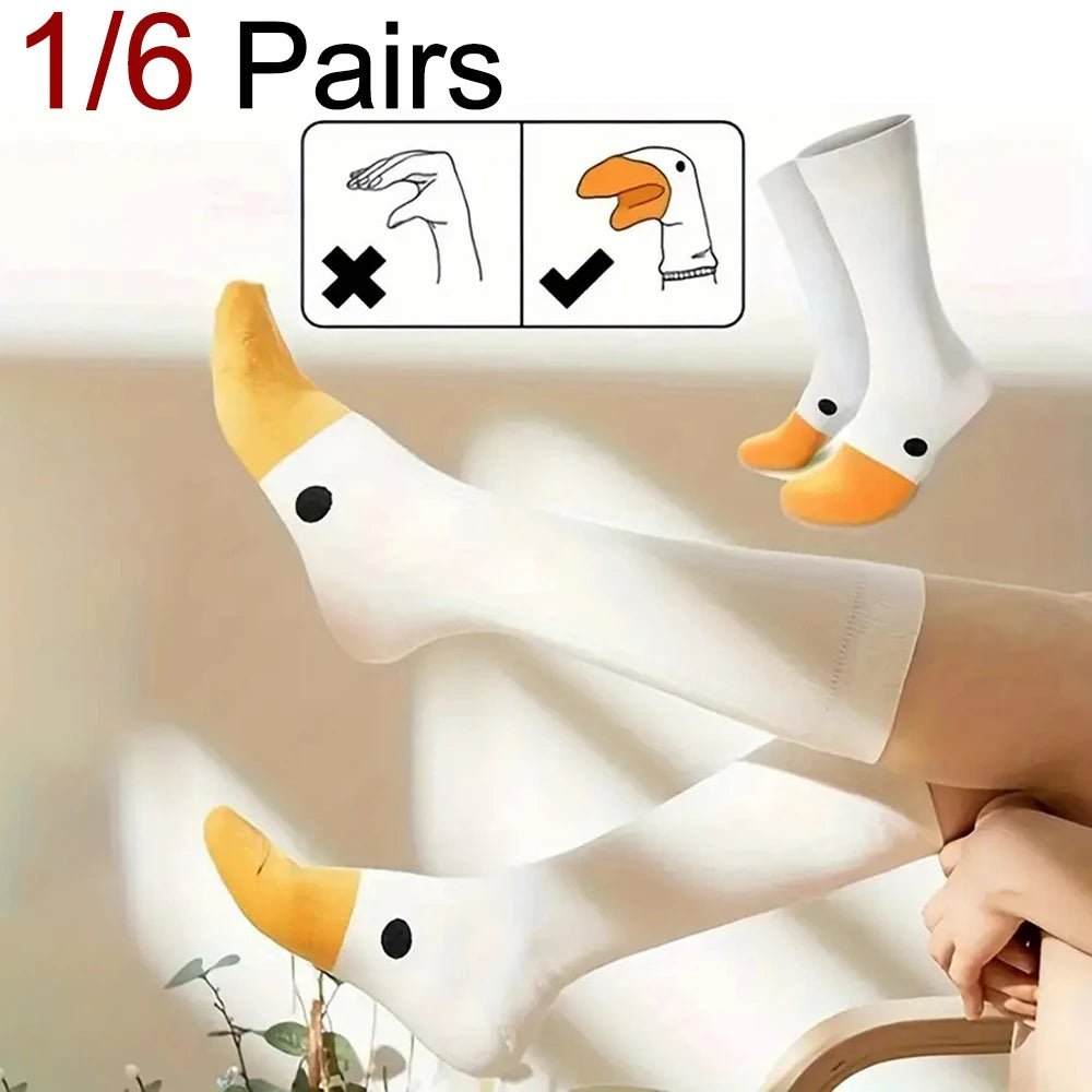 Women's Cartoon Funny Goose Socks – Breathable Soft Casual Socks - lily supply