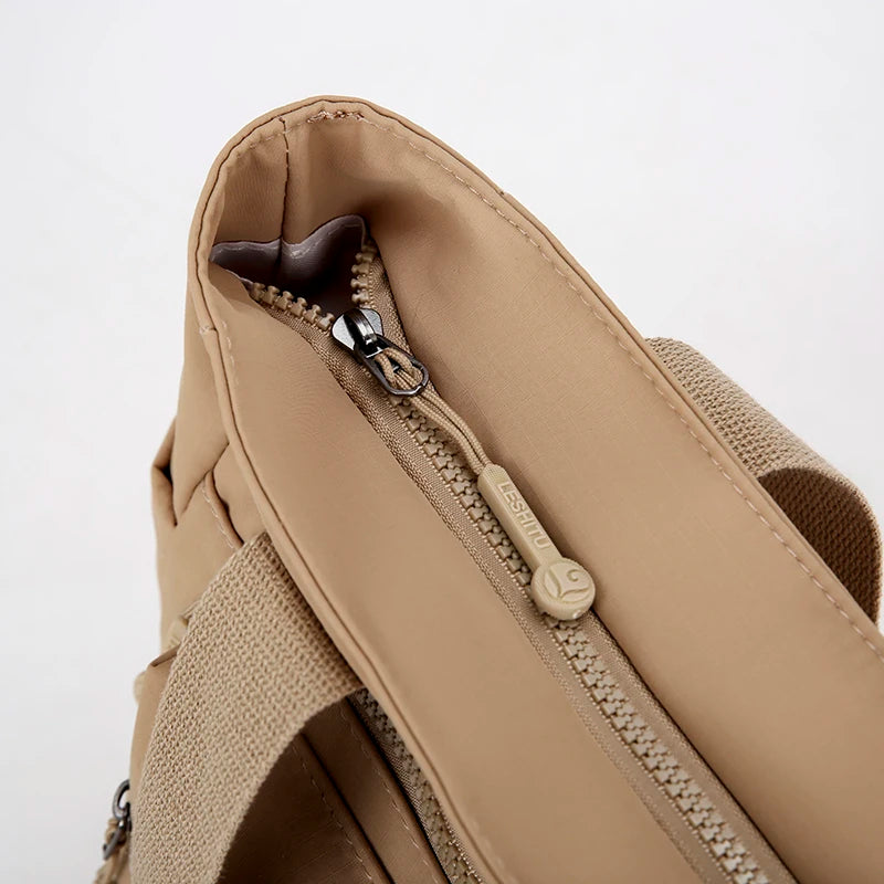 Women's Waterproof Canvas Eco Shoulder Tote Bag - Work School Travel Shopping