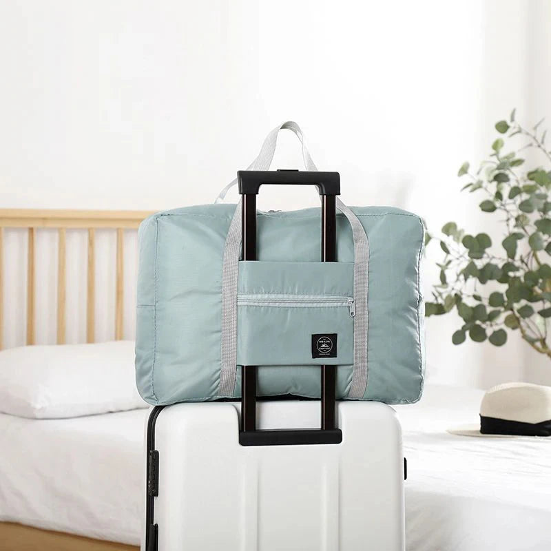 Collapsible Travel Bag for Women Girls - Lightweight Carry-On Luggage with Large Capacity Soft Fabric for Weekend Trip Business