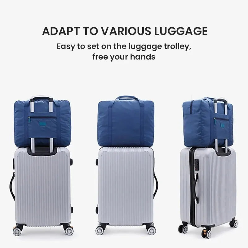 Lightweight Foldable Travel Duffel Bag - Unisex Carry-On Weekend Tote