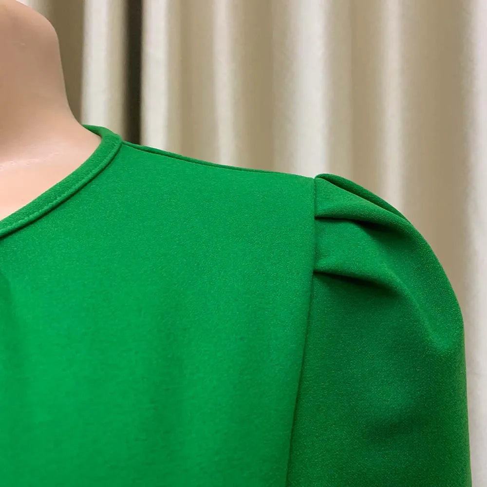 Women's Pleated Midi Work Dress