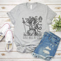 Girls Will Be Girls Shirt for Her Medusa with Head of Perseus Feminist T-shirt Women's Empowerment Tshirt Feminism Tees Tops - lily supply