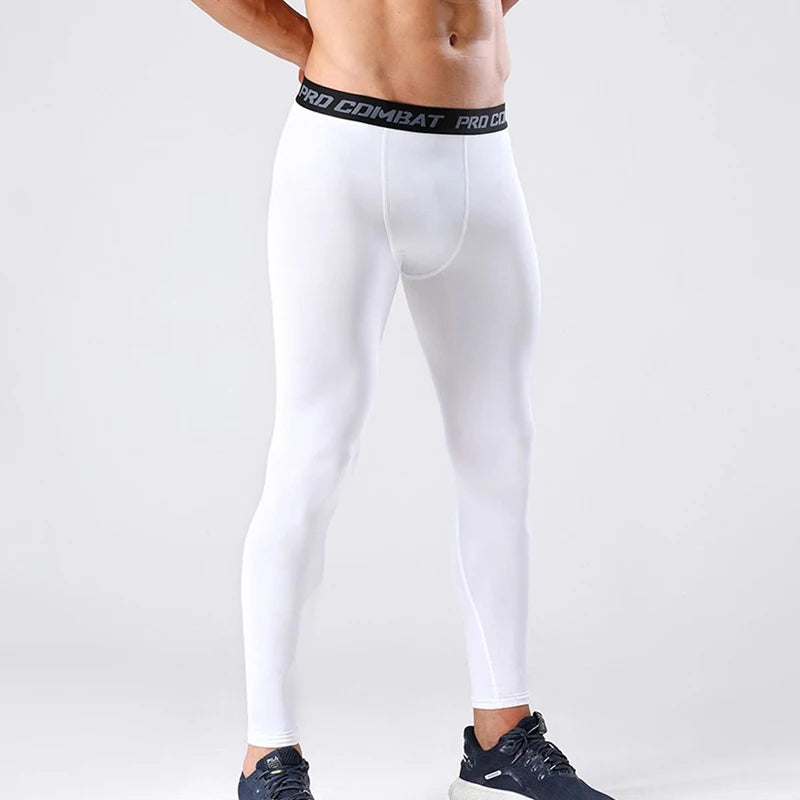 Men's Compression Leggings & Basketball Quarter Shorts – Quick Dry Fitness Pants