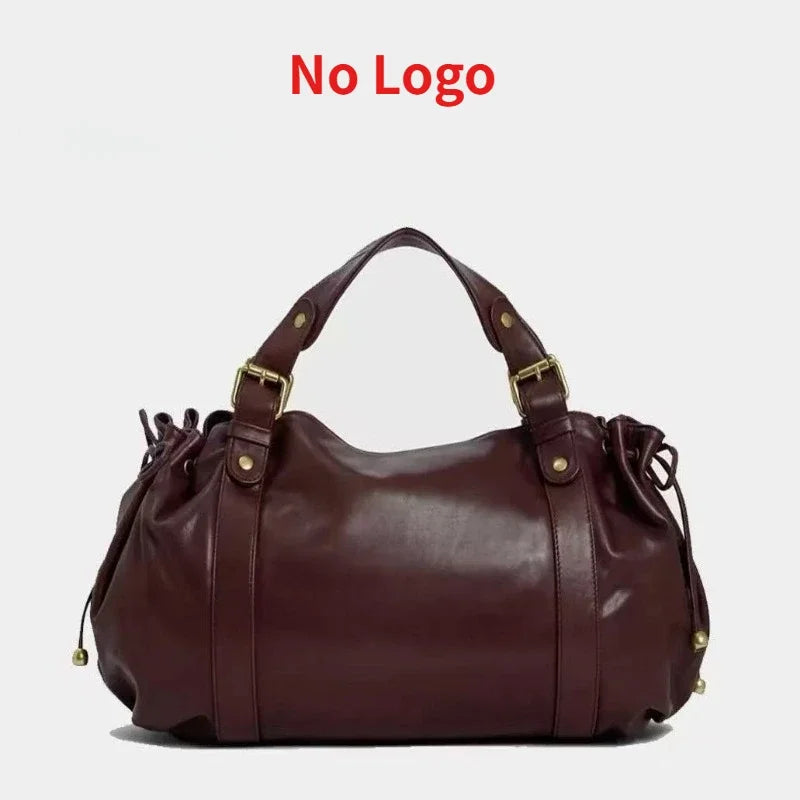 Women's Crossbody Simple Handbag Commuter Shoulder Boston Bag Stylish Versatile Work Bag Soft Polyester Interior