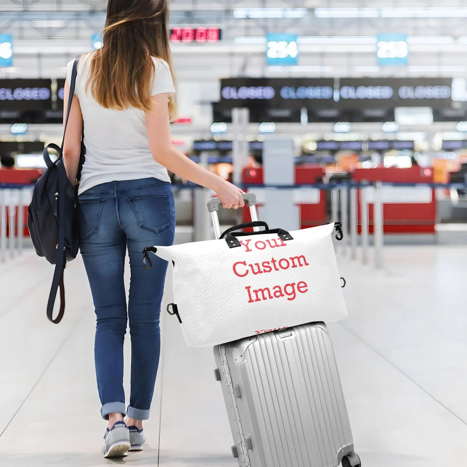 Weekender Bags for Women Custom images Large Overnight Bag Sports Travel Duffel Bag Carry on Luggage Bag For Travel Business Gym