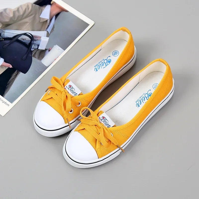 2023Sneakers Shoes for Women Zapatillas Mujer Solid Sapatilha Feminina Zapatilla Tenis Feminino Lace - up White Chaussures Plates - lily supply