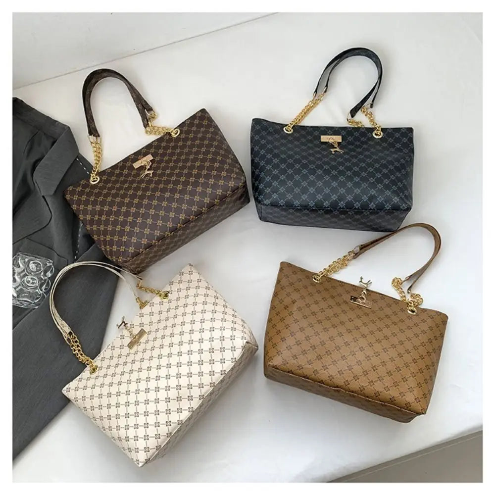 Women's Luxury Print Tote Bag - Large Capacity Fashion Shoulder Purse