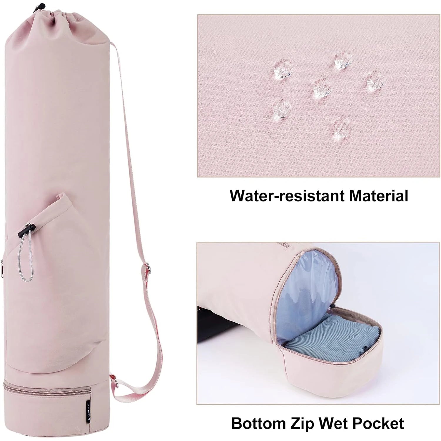 Yoga Mat Bag - Large Waterproof Tote Carrier with Adjustable Strap