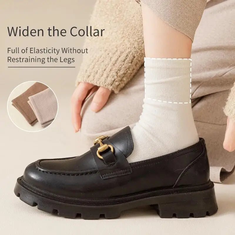 Women's Solid Colour Mid Tube Socks – Everyday Casual Socks - lily supply