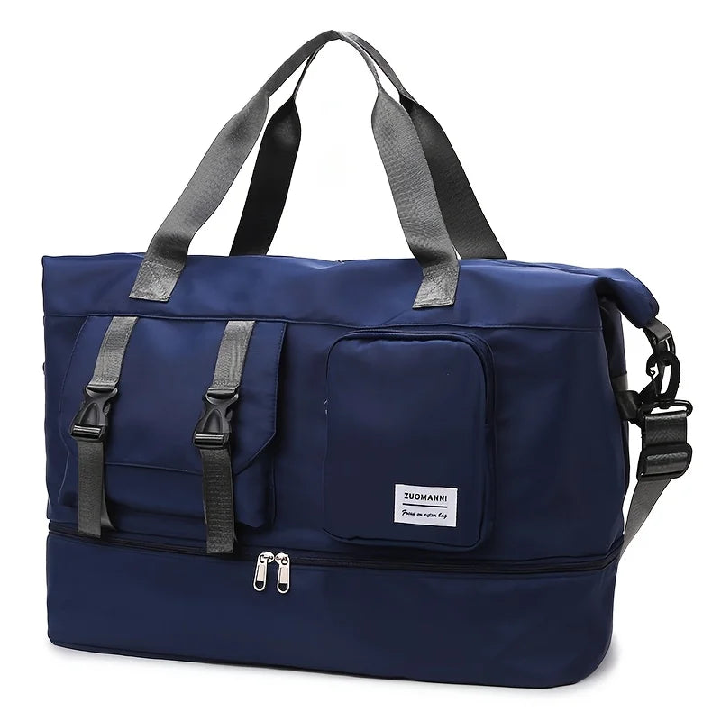 Large Capacity Carry on Travel Bag for Women, Weekender Overnight Duffel Bag with Shoe Compartment, Gym Bag with Wet Pocket