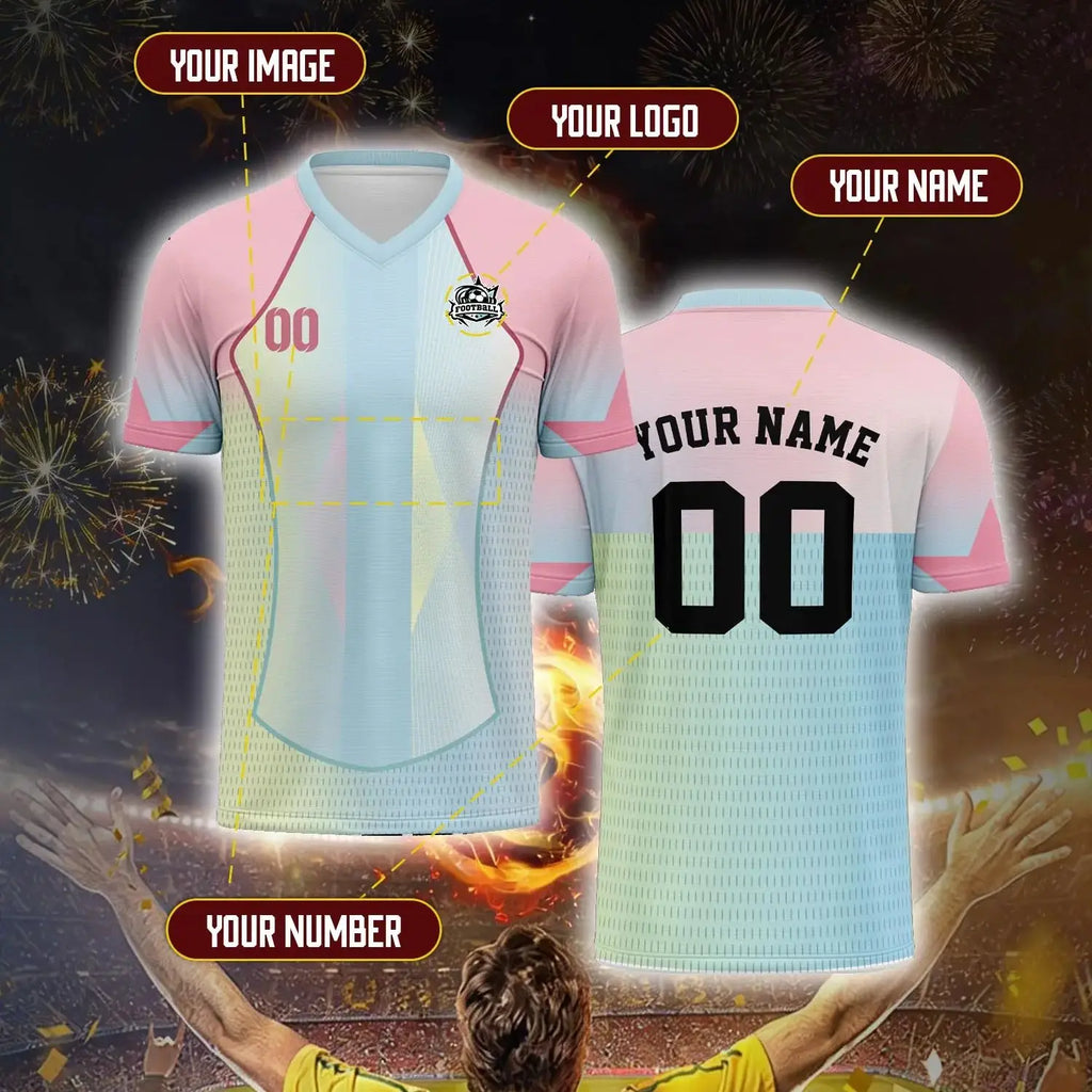 Custom Soccer Jersey – Uruguayan Liga Design with Name & Number - lily supply