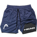 Men's 2-in-1 Compression Running Shorts – Fitness Training Sportswear