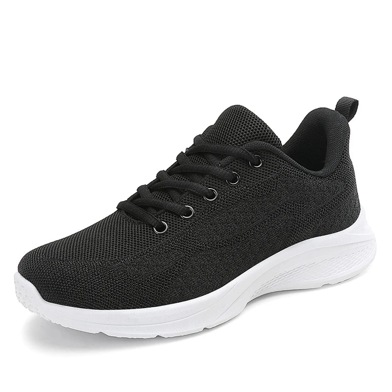 Women's Sports Shoes Solid Color Casual Sports Breathable Lace - up Lightweight New Women's Walking Fitness Loafers - lily supply