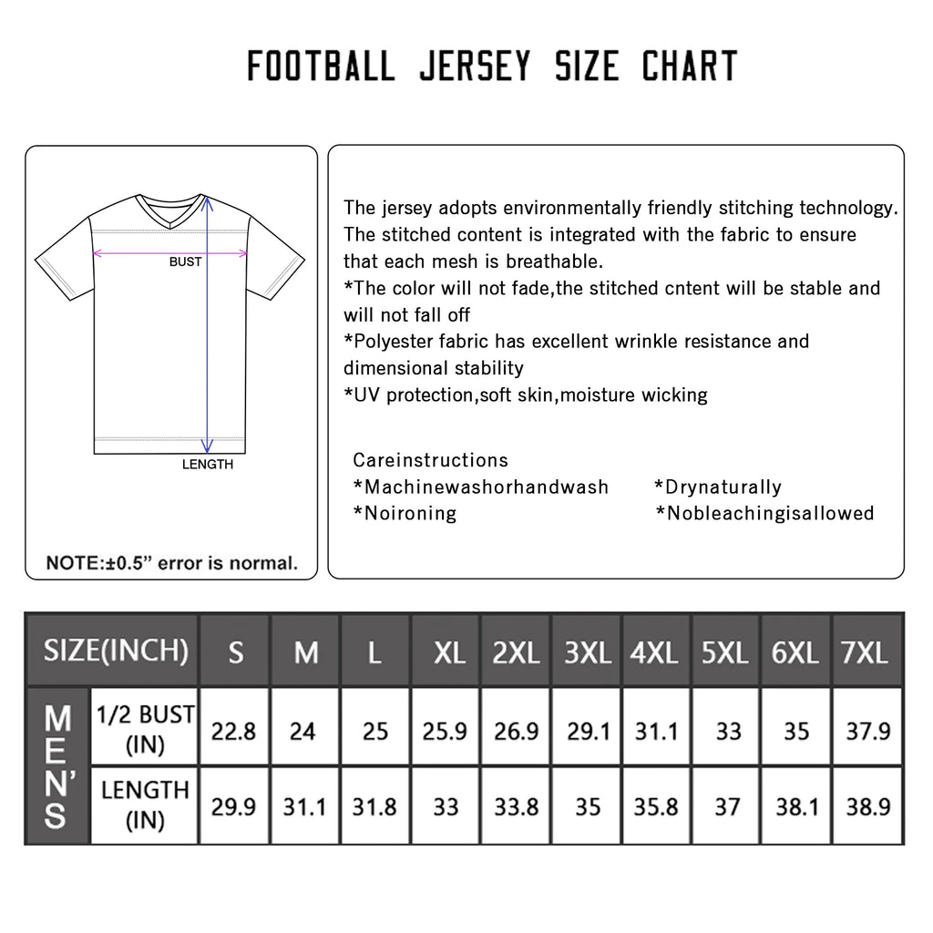 Custom American Football Jersey – Personalised Team Name & Number - lily supply