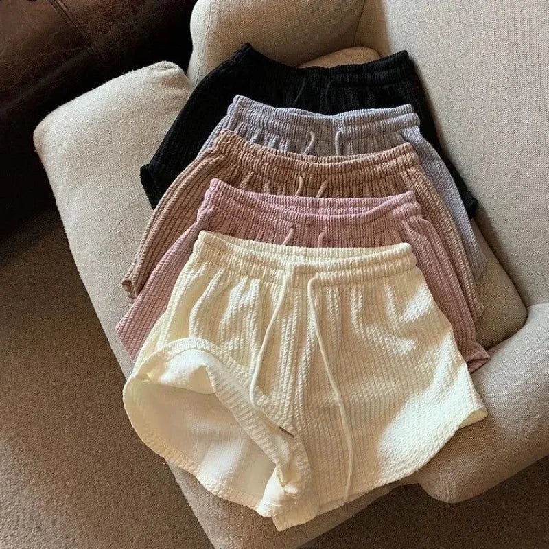 Women's Loose Wide Leg Running Shorts - High Waist A-Line Sports Hot Pants