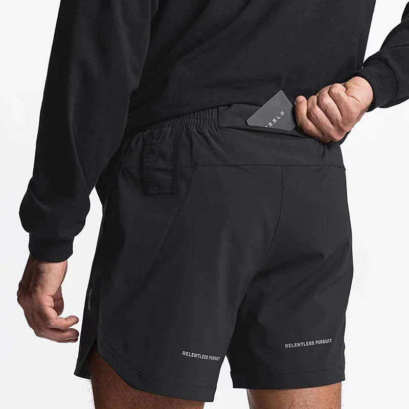 Men's Gym Training Shorts – Quick Dry Compression Sweatpants for Fitness & Running