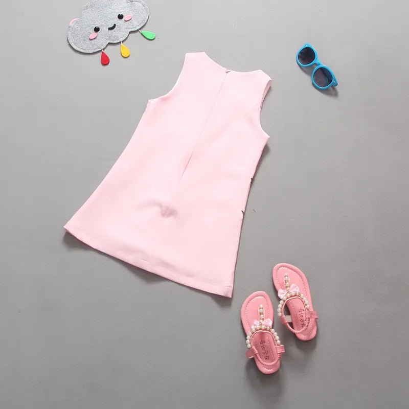 Girls Birthday Party Dress Fashion Rose Printing Children Costumes For Girls Brand Kids Dresses Princess Girls Party Dress - lily supply