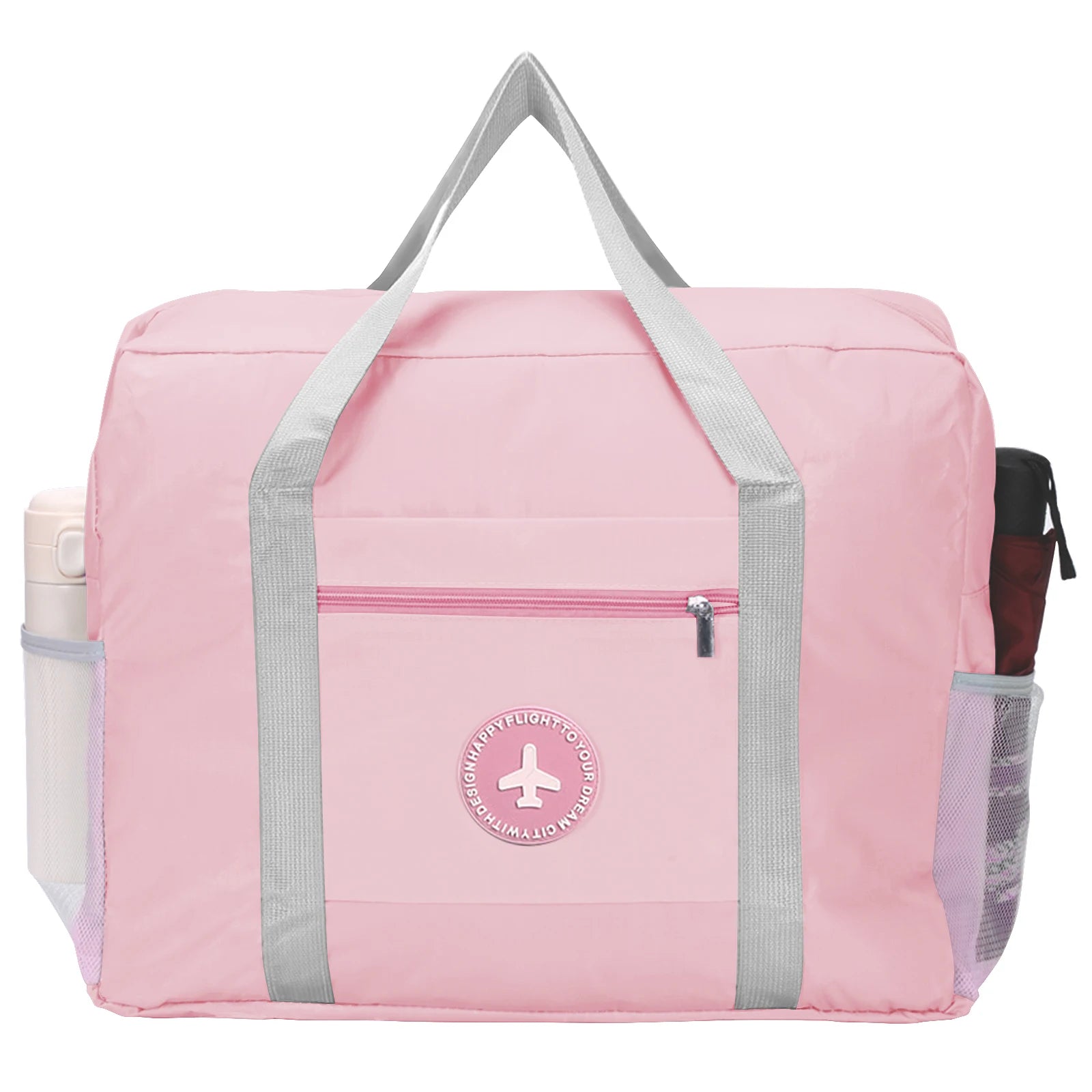 Travel Bag Foldable Duffle Bag for Women Men Carry On Tote Lightweight Sports Gym Tote Weekender Overnight Bag