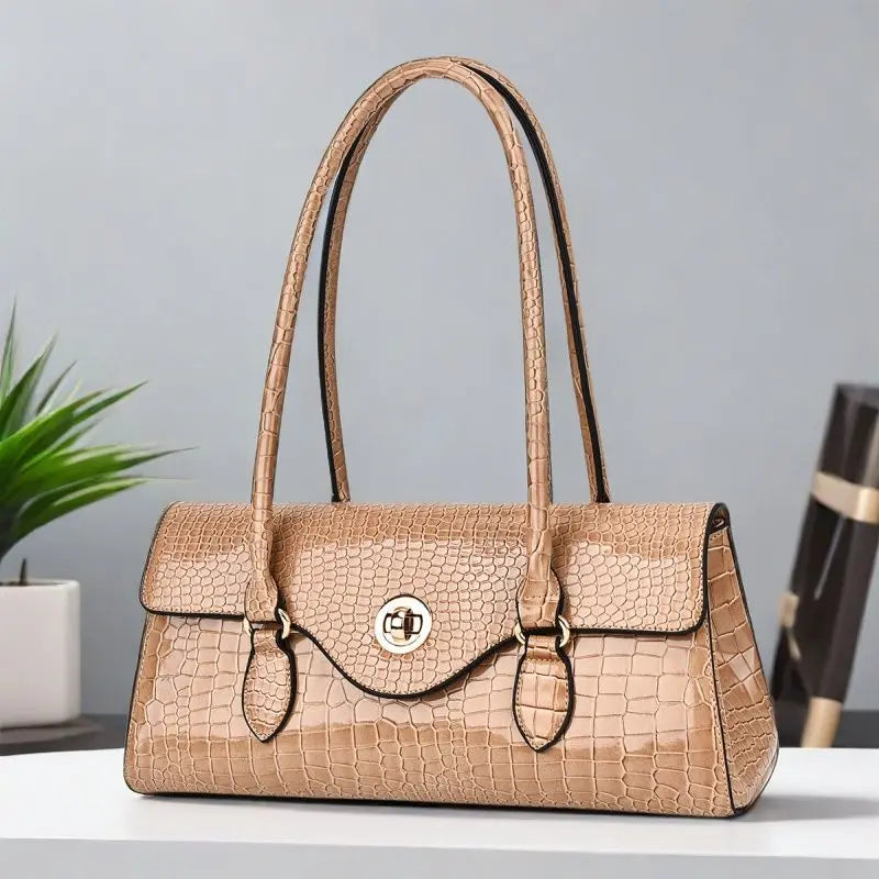 New Handbags Women's Bag Women Fashion Original Foreign Trade Exquisite Crocodile Handbag Large Capacity Shoulder Messenger Bag