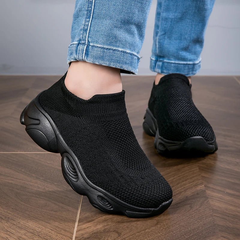 2025 Children Sneakers for Boys Mesh Breathable Running Sports Shoes Kids Girls Flat Casual Shoes Fashion Knitted Running Shoes - lily supply