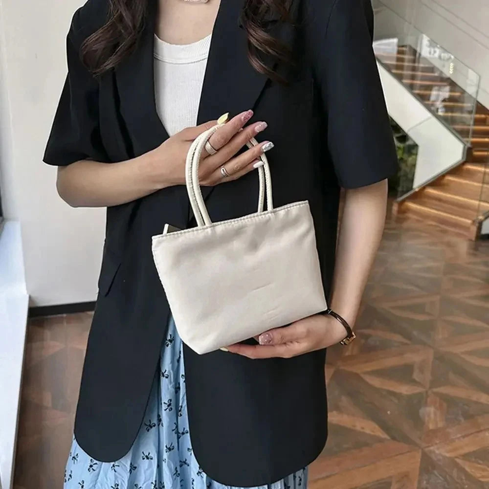 Women's Mini Nylon Tote Bag - Waterproof Shoulder Bag