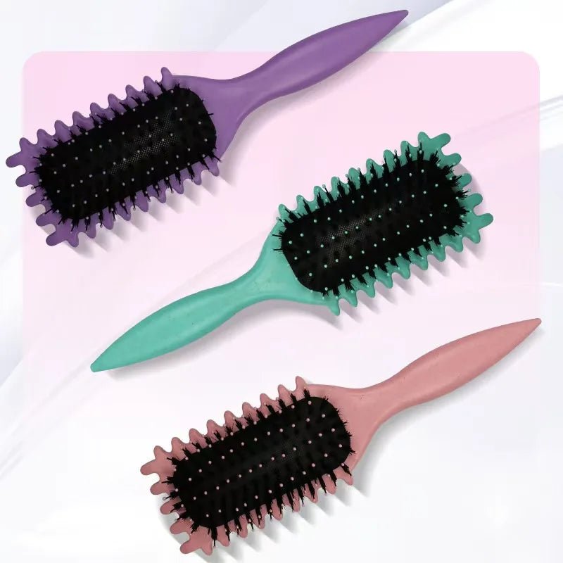 Salon Curly Hair Styling Brush - Combing & Shaping for Men & Women - lily supply