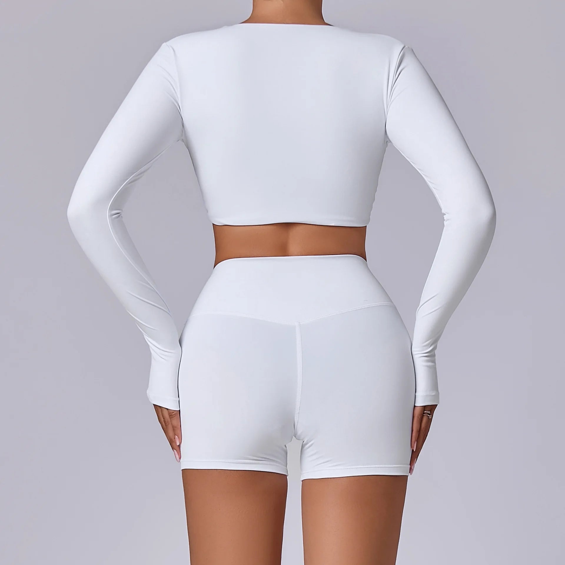Women's Shirt Crop Top Fitness Shirts Gym Running Workout Long Sleeve Sports Top Woman Yoga Tops Activewear With Thumb Hole - lily supply