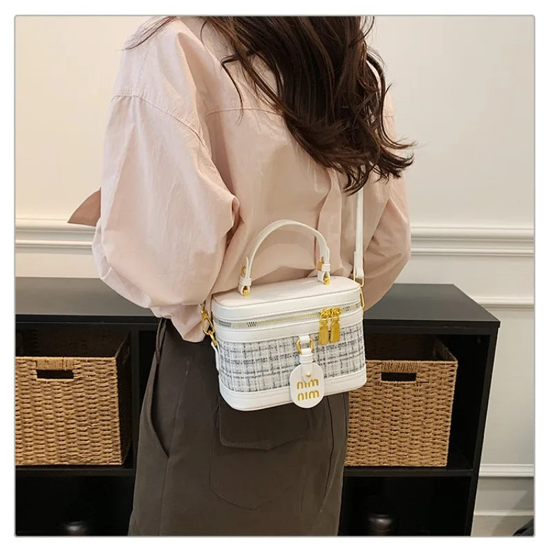 2026 New Arrival Women's Retro Box Bag Trendy Color Block Design, Versatile Top-handle/Shoulder/Crossbody Bag Compact & Stylish