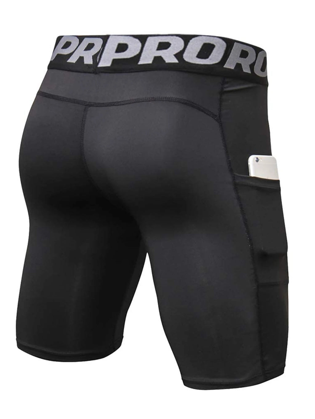 Men's Compression Shorts with Pockets – Quick Dry Spandex Athletic Running Shorts
