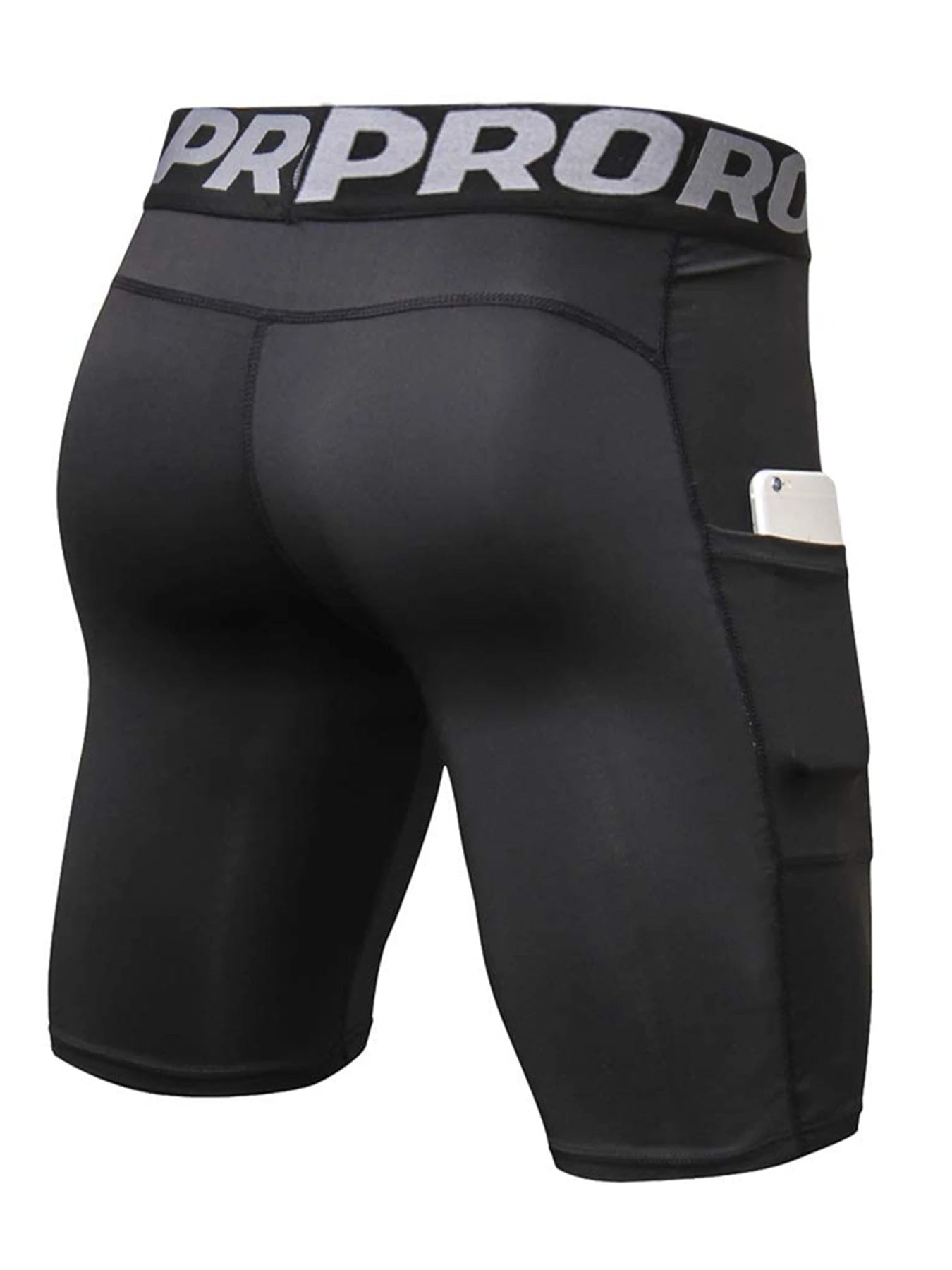 Men's Compression Shorts with Pockets – Quick Dry Spandex Athletic Running Shorts