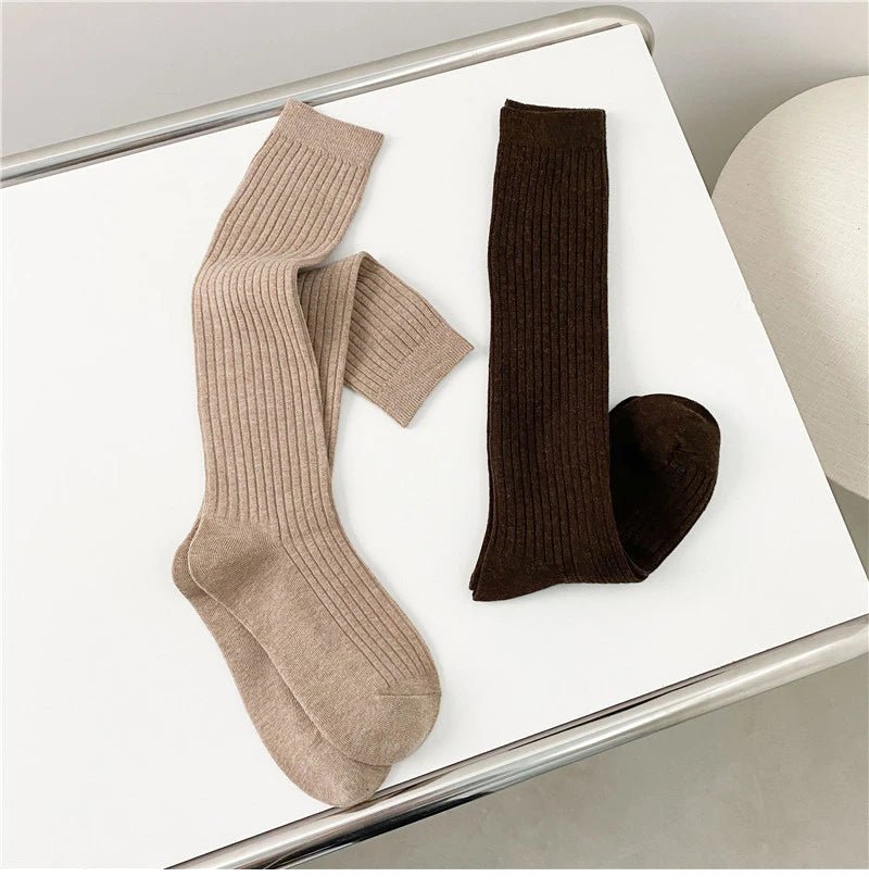 Women's Preppy Kawaii Cotton Knee High Socks – Sweet Long Socks - lily supply