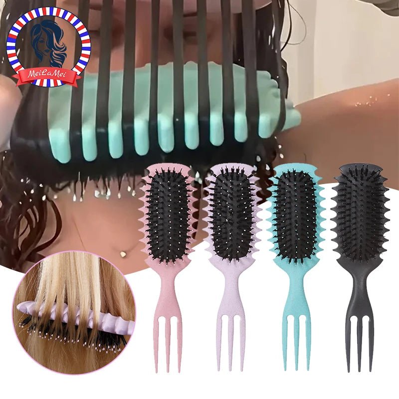 Candy Curly Hair Styling Brush - Nylon Bristle Detangling Comb - lily supply