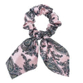 Floral Bow Scrunchies - Printed Elastic Hair Ties for Women & Girls - lily supply