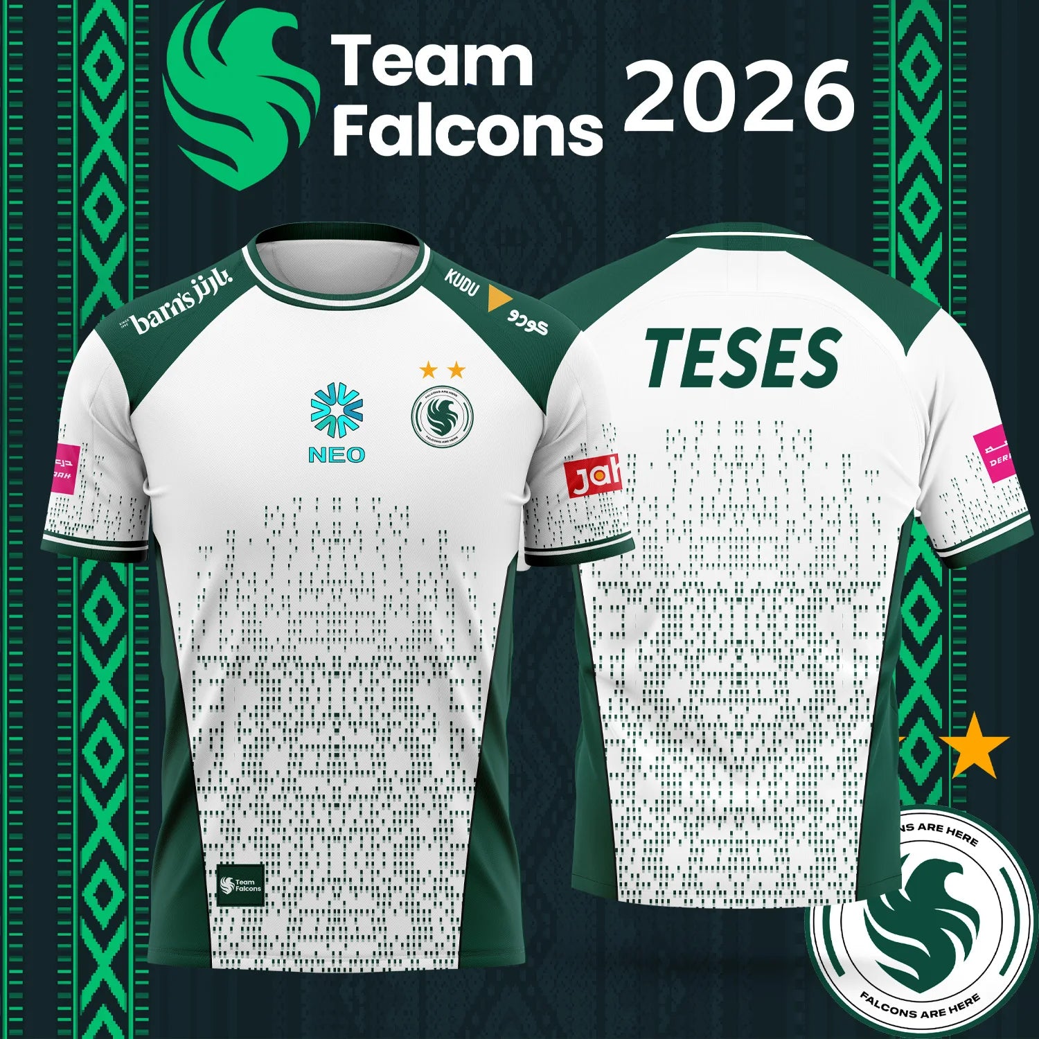 2026 New TEAM Falcons Esports Team Jersey Men and Women Summer Casual Short Sleeve for Gaming Enthusiasts - lily supply