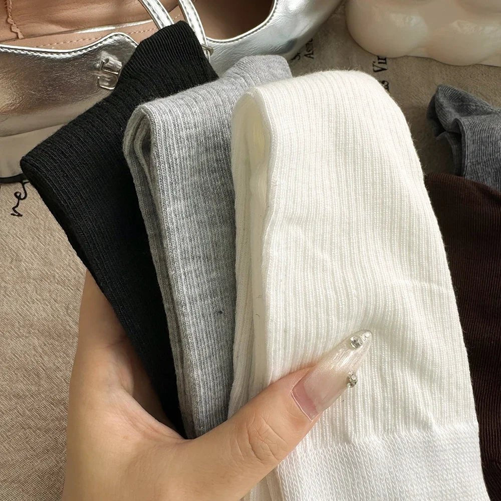 Women's Korean Stripe Pile Long Winter Socks – Warm Knee High Socks - lily supply