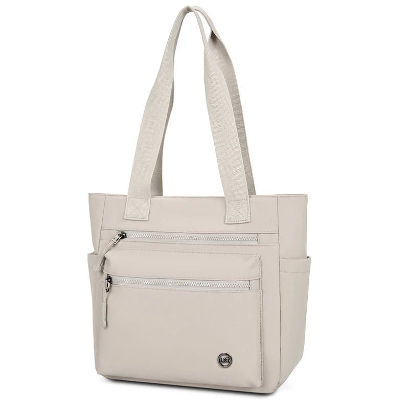 Women's Waterproof Canvas Eco Shoulder Tote Bag - Work School Travel Shopping - lily supply
